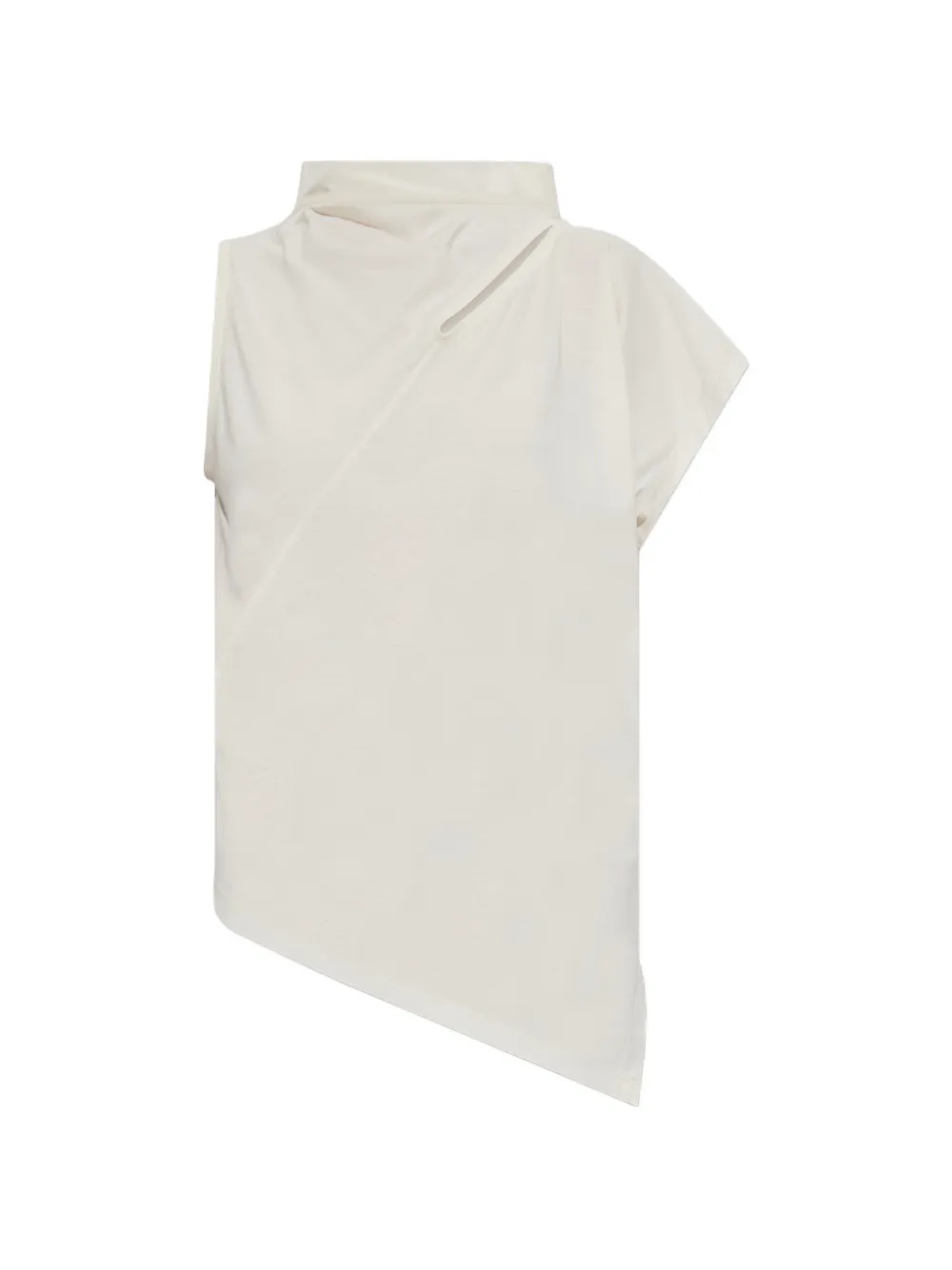 Issey Miyake Asymmetrische top met schoudersplit Beige