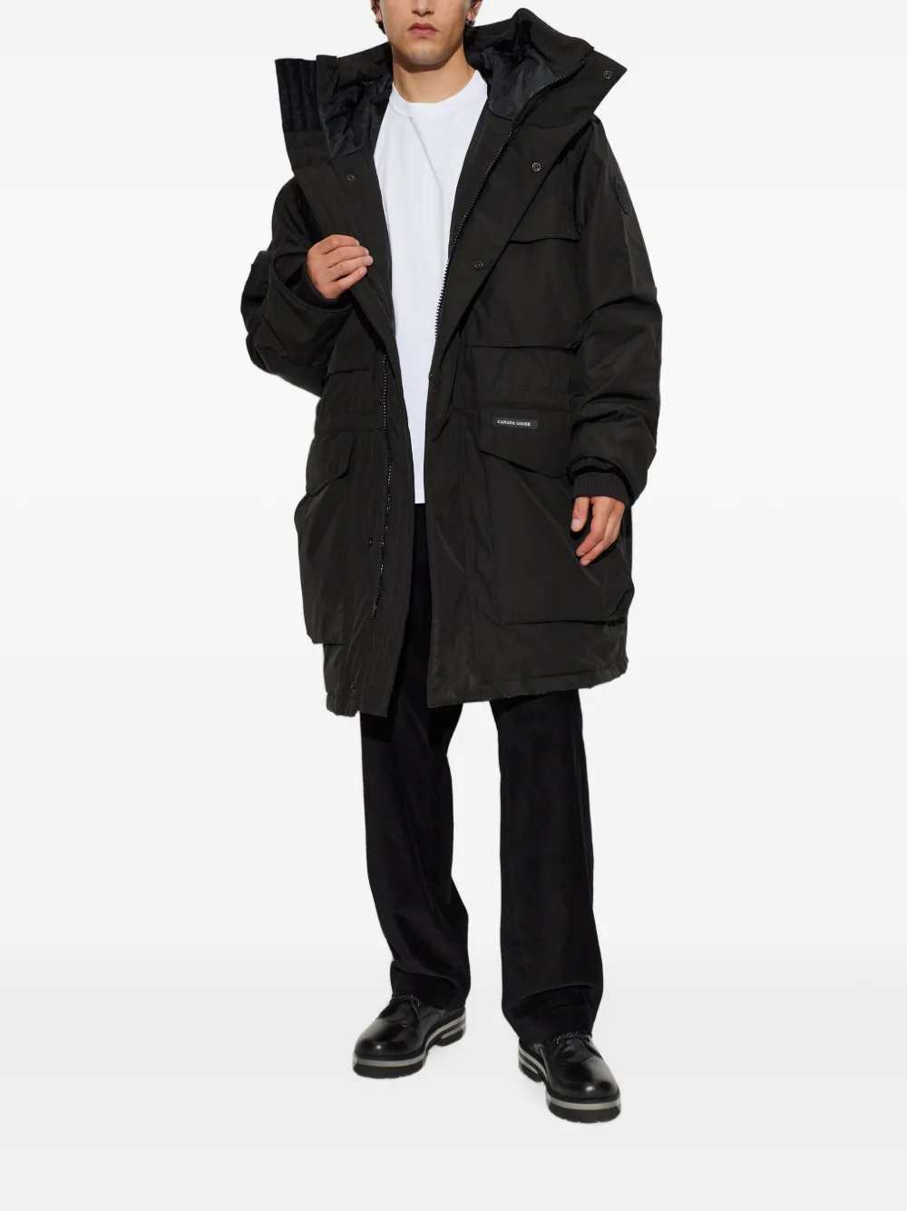 Canada Goose Erie gewatteerde jas met capuchon Zwart