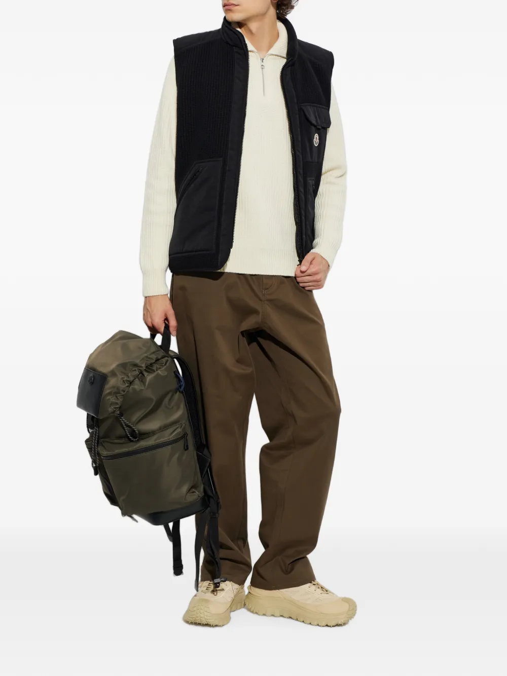 Moncler Broek met logopatch Groen