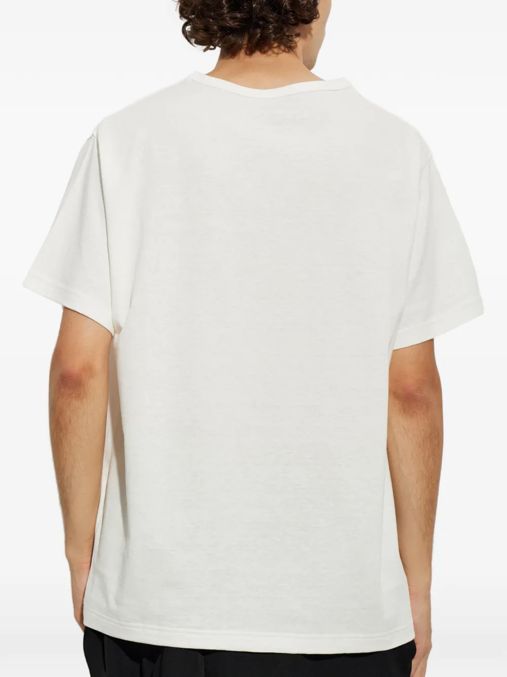 Yohji Yamamoto T-shirt met ronde hals Wit