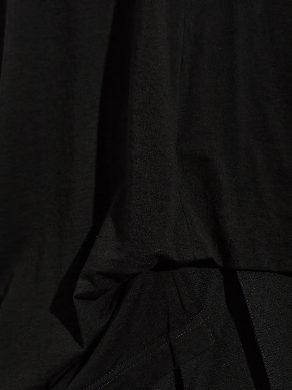 Yohji Yamamoto Asymmetrisch T-shirt Zwart