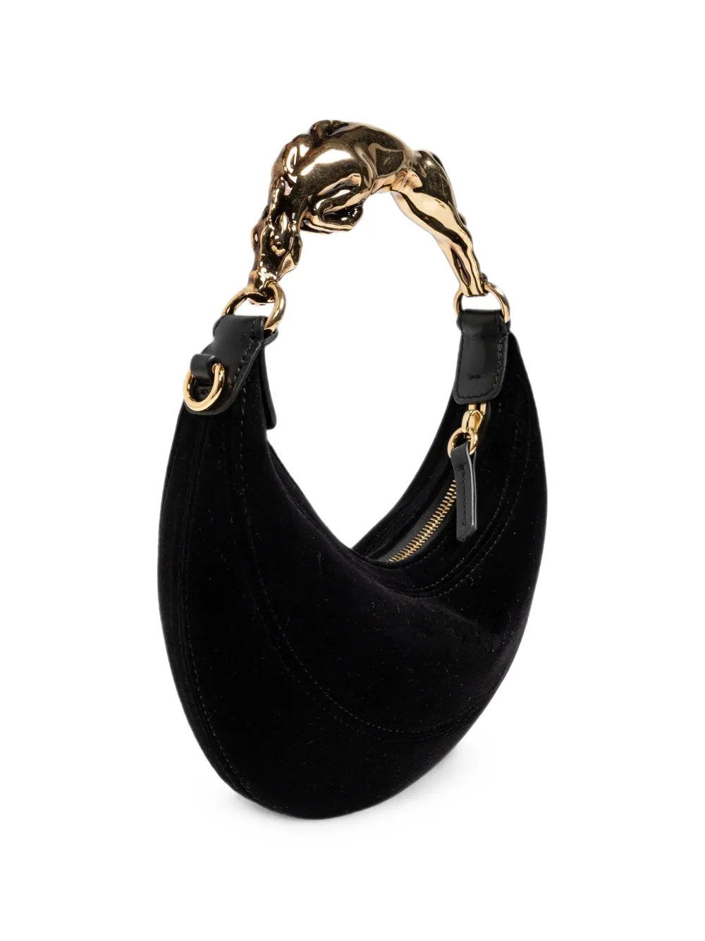 Chloé Kleine Horse fluwelen shopper Zwart
