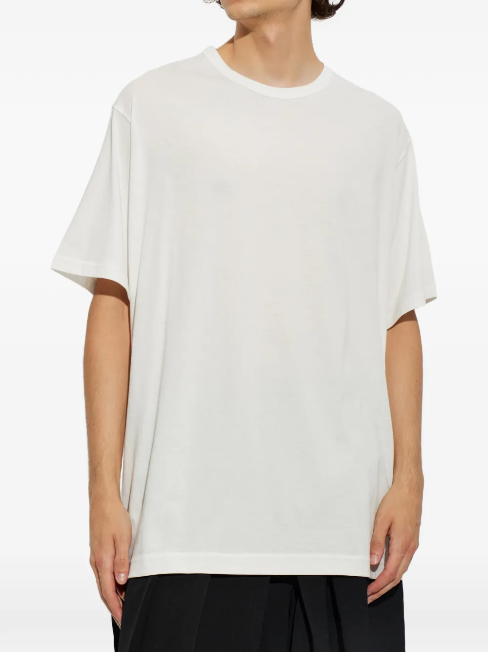 Yohji Yamamoto T-shirt met ronde hals Wit