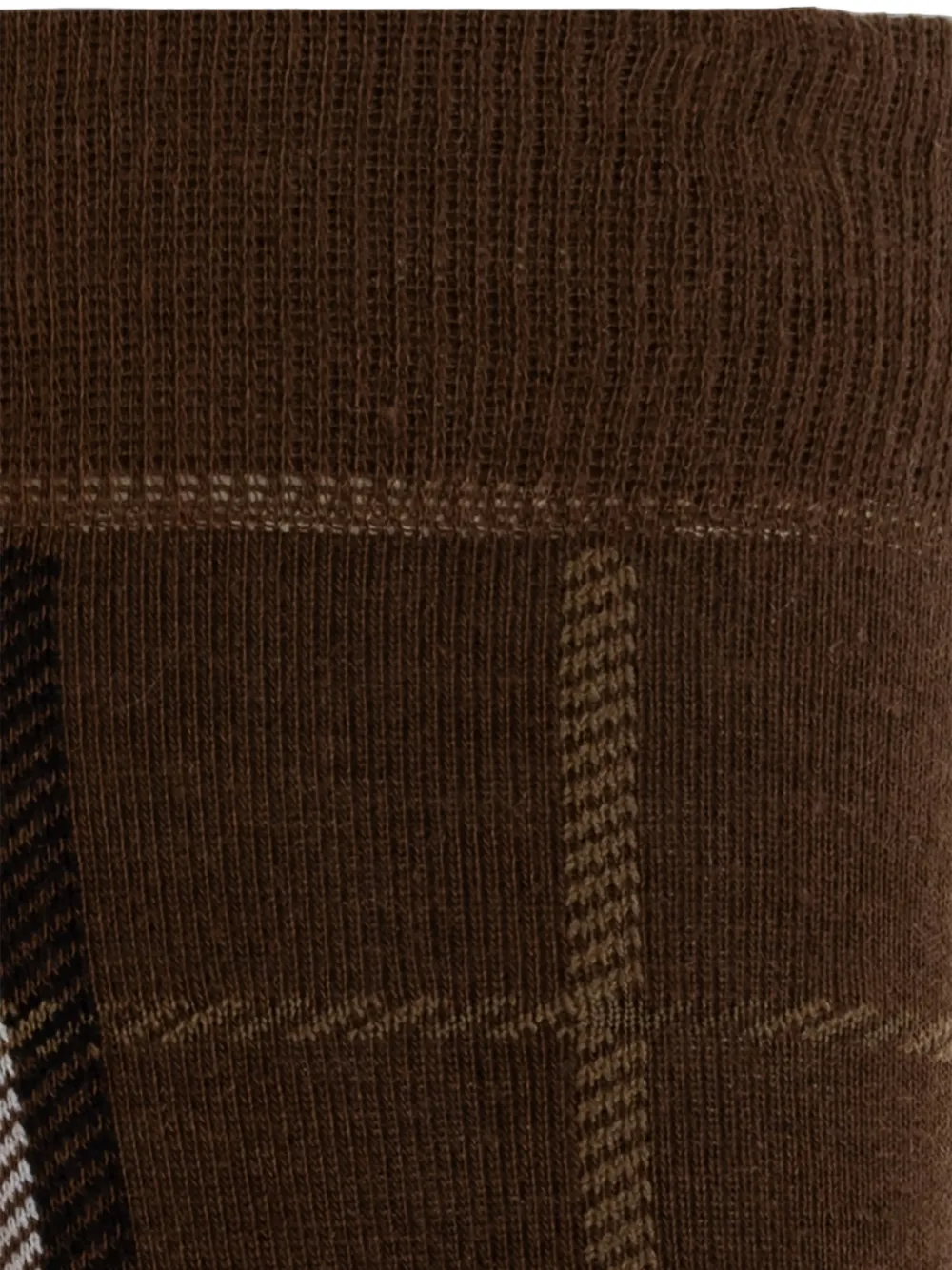 Burberry Geruite sokken Bruin