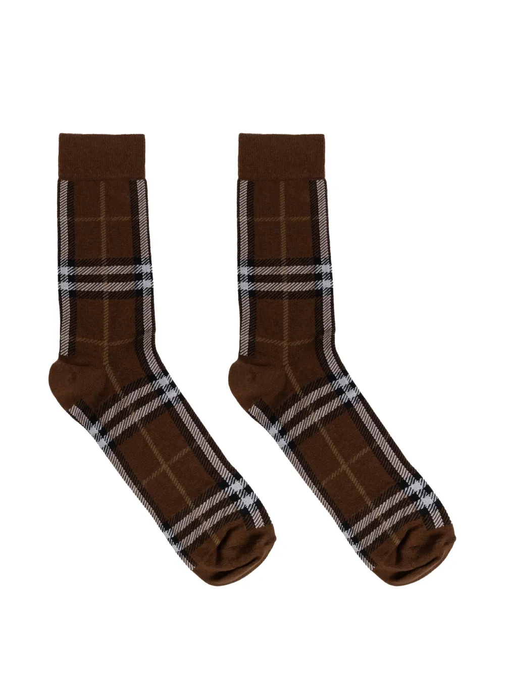 Burberry Geruite sokken Bruin
