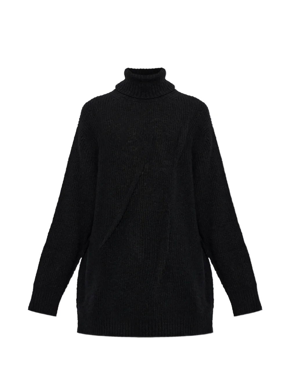 Yohji Yamamoto ribbed-knit turtleneck sweater - Schwarz