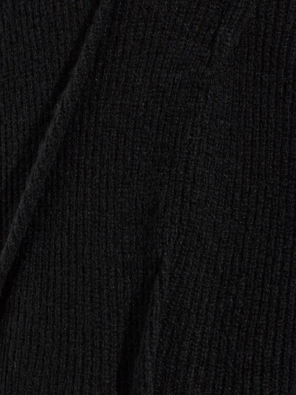 Yohji Yamamoto Ribgebreide coltrui Zwart