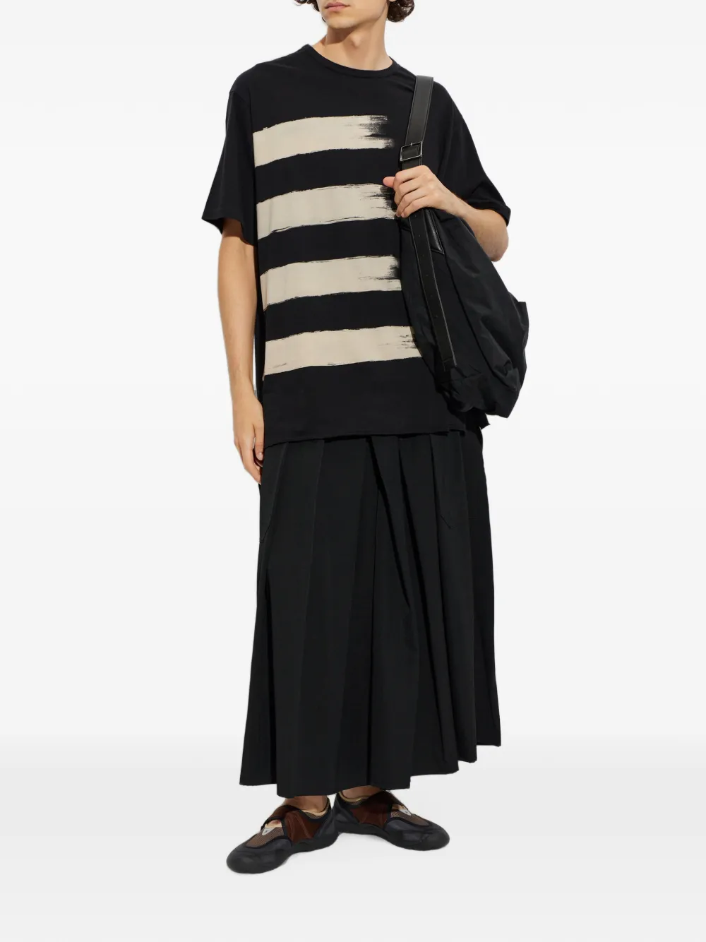 Yohji Yamamoto T-shirt met print Zwart