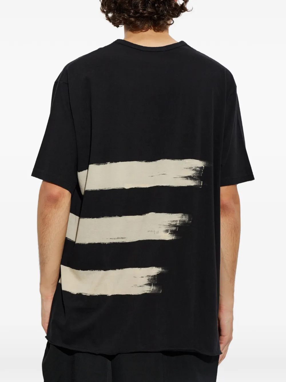 Yohji Yamamoto T-shirt met print Zwart