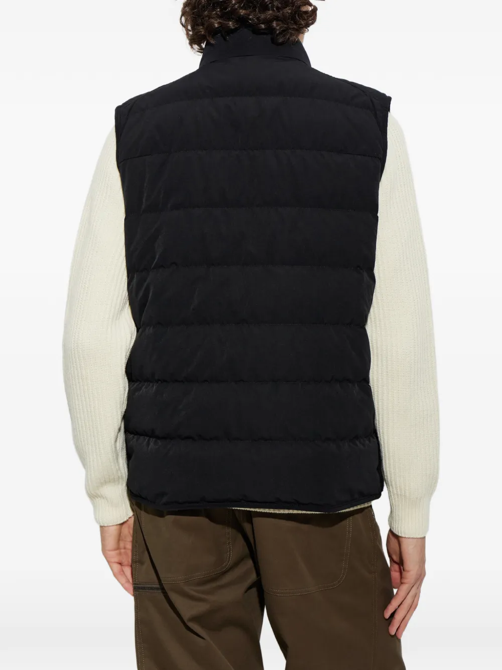 Moncler Lenevra bodywarmer met vlakken Zwart