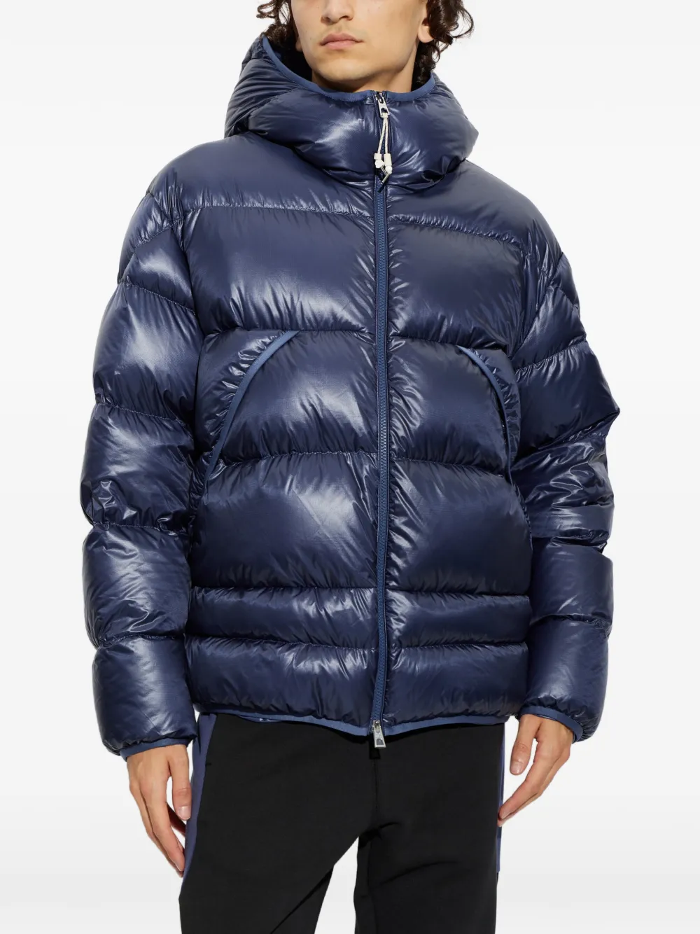 Moncler Anapo gewatteerd jack met capuchon Blauw