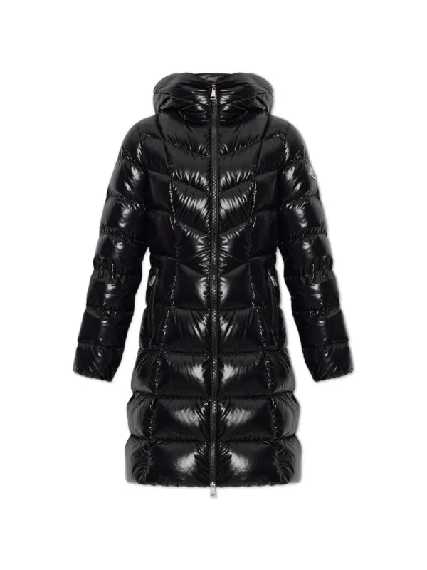 Moncler フーデッド キルティングコート | ブラック | FARFETCH JP