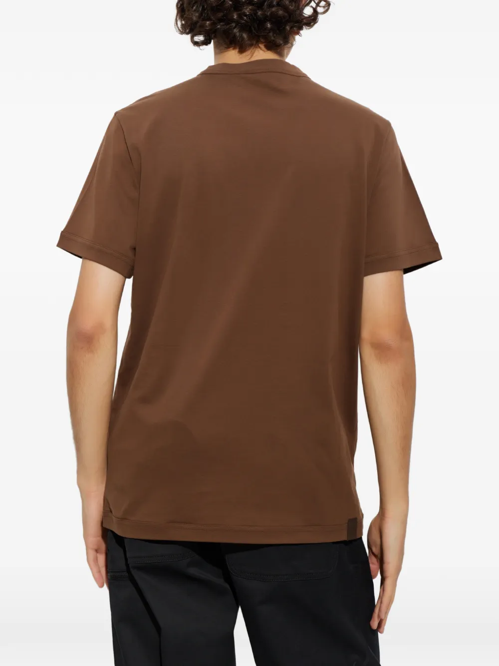 Moncler T-shirt met logopatch Bruin