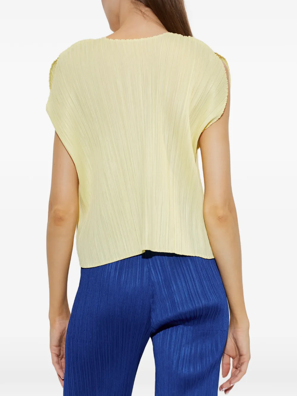 Pleats Please Issey Miyake Monthly Colors July blouse Geel