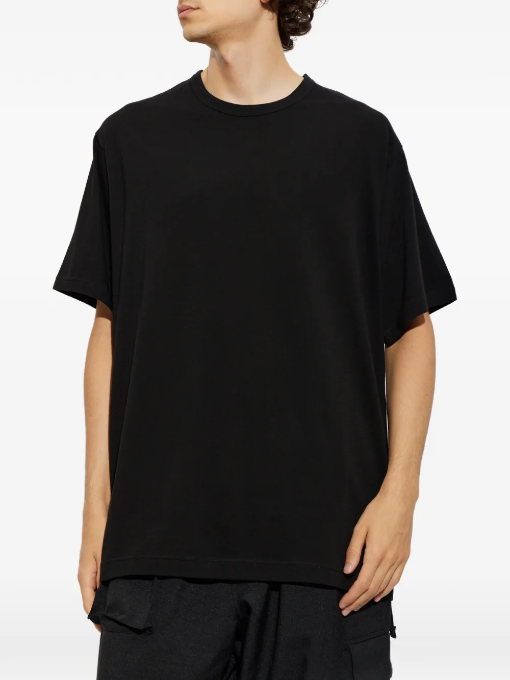 Yohji Yamamoto T-shirt met ronde hals Zwart