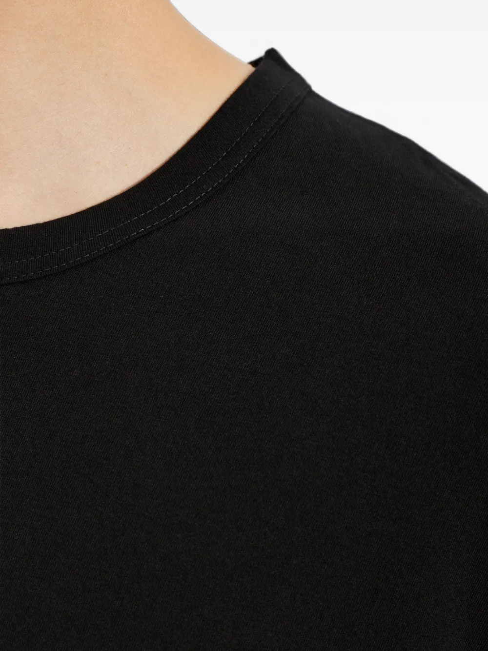Yohji Yamamoto T-shirt met ronde hals Zwart