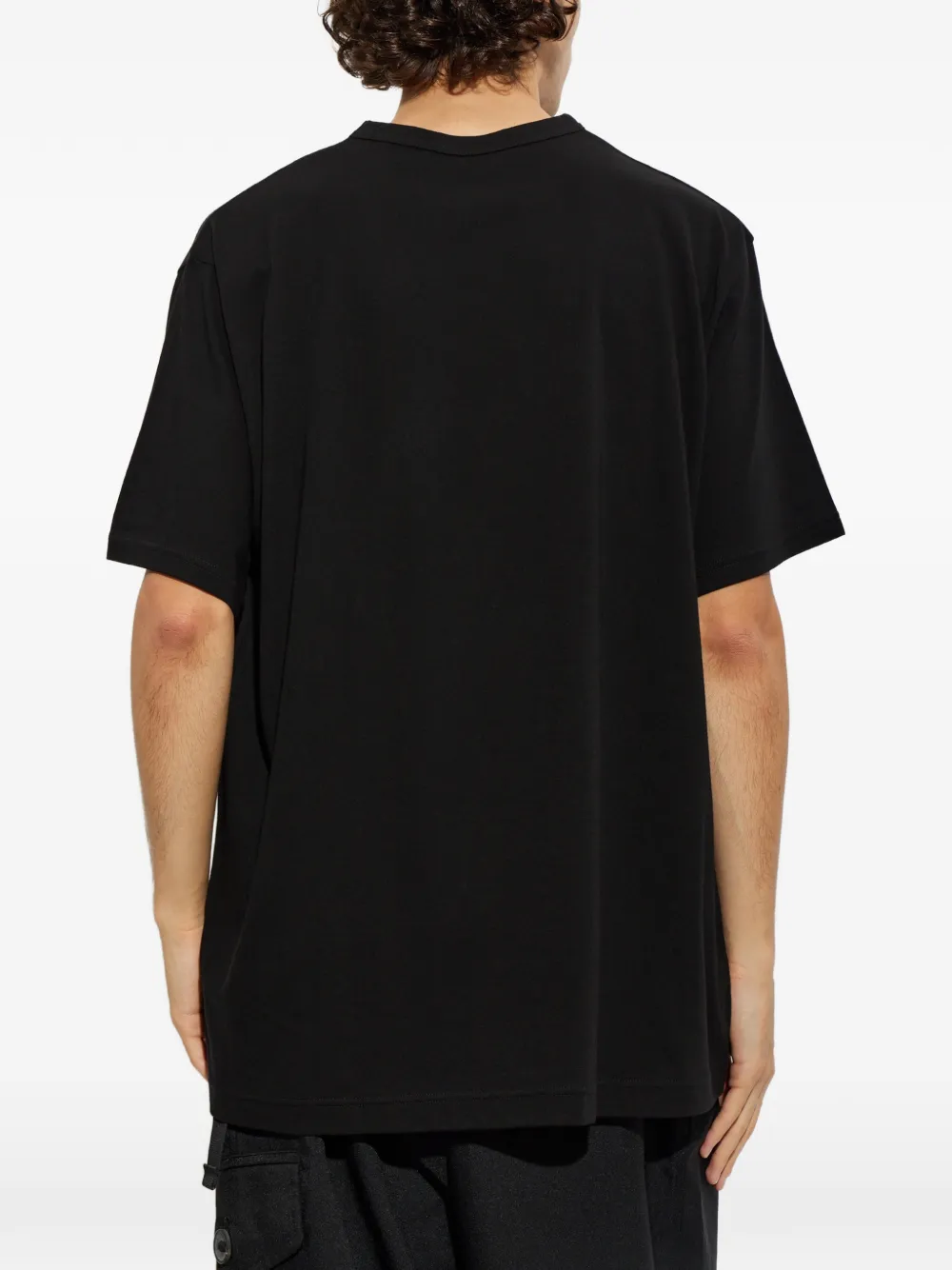 Yohji Yamamoto T-shirt met ronde hals Zwart