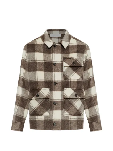 Golden Goose chaqueta a cuadros de mezcla de mohair