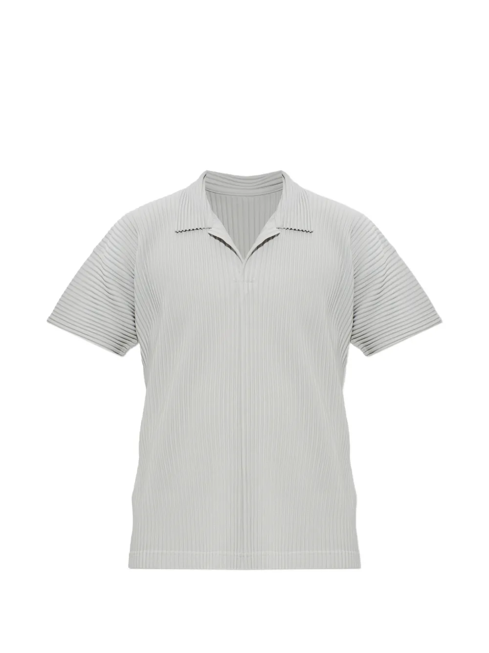 Homme Plissé Issey Miyake pleated polo shirt - Grigio