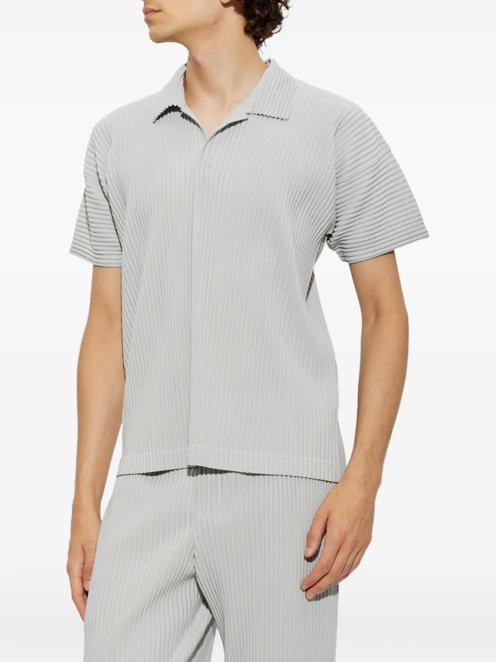 Homme Plissé Issey Miyake Geplooid poloshirt Grijs