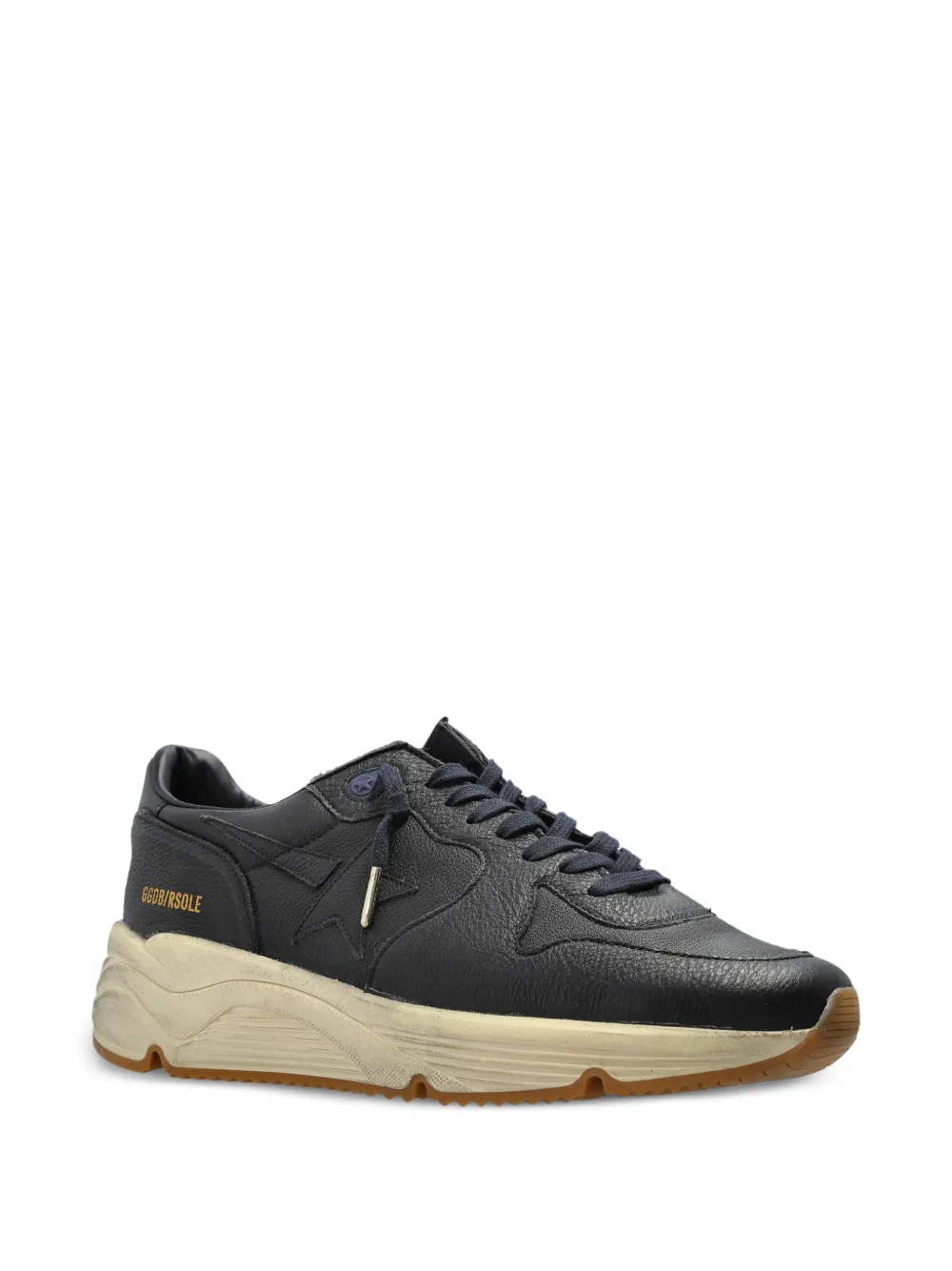 Golden Goose Running Sole leather sneakers Zwart