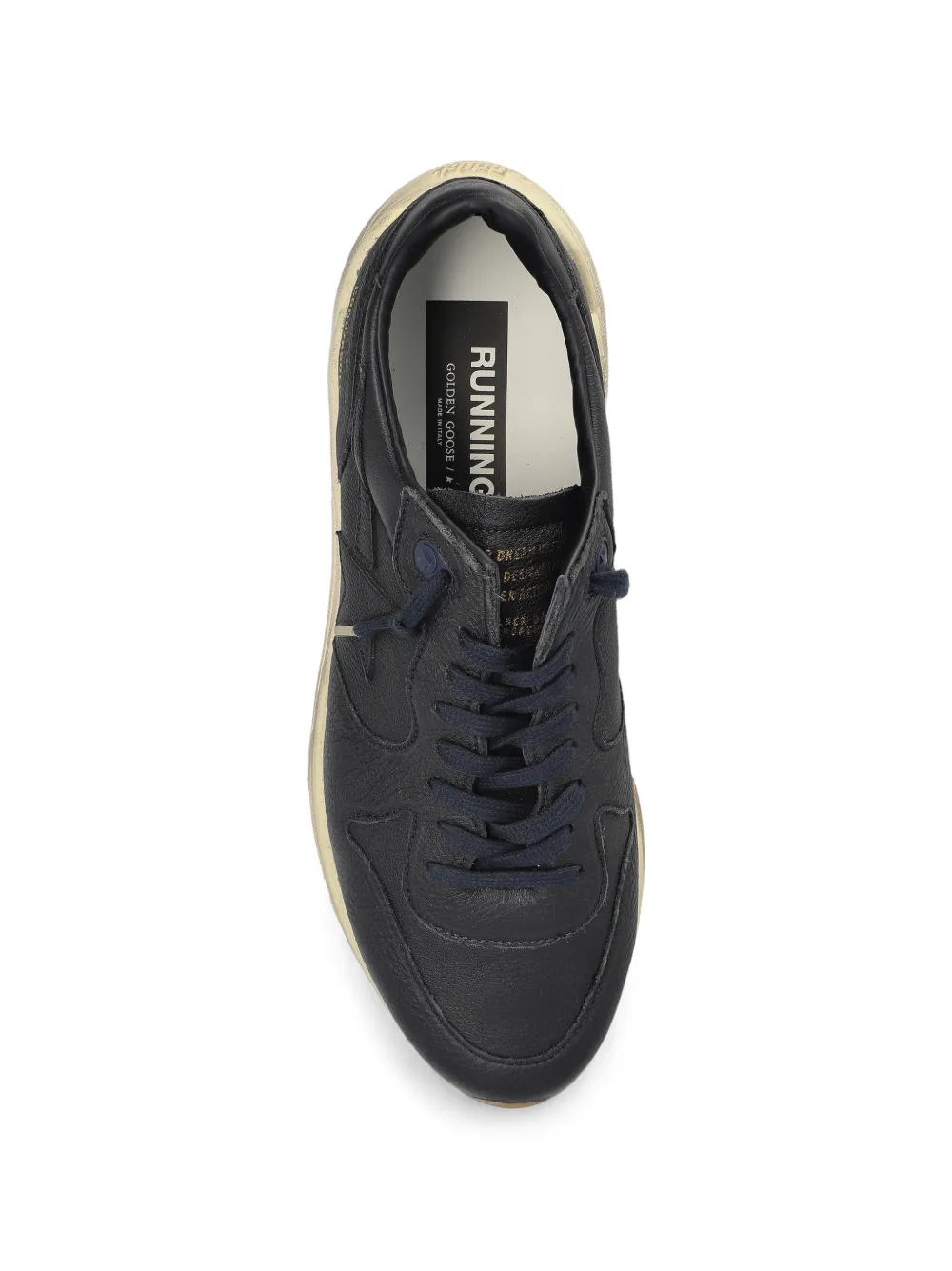 Golden Goose Running Sole leather sneakers Zwart