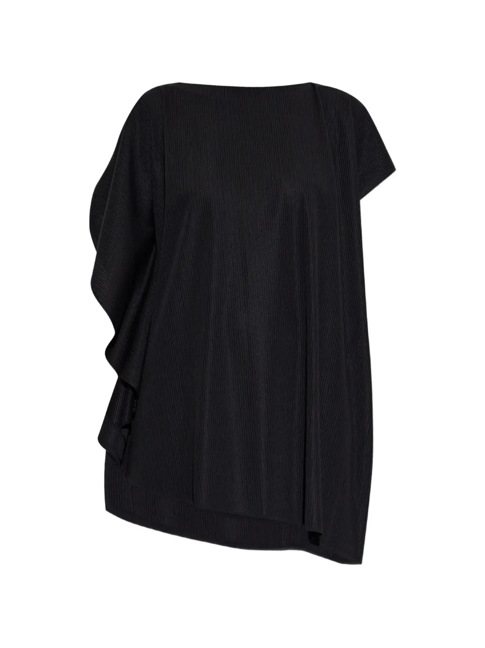 Pleats Please Issey Miyake A-Poc Slice geplooide top met ruches Zwart