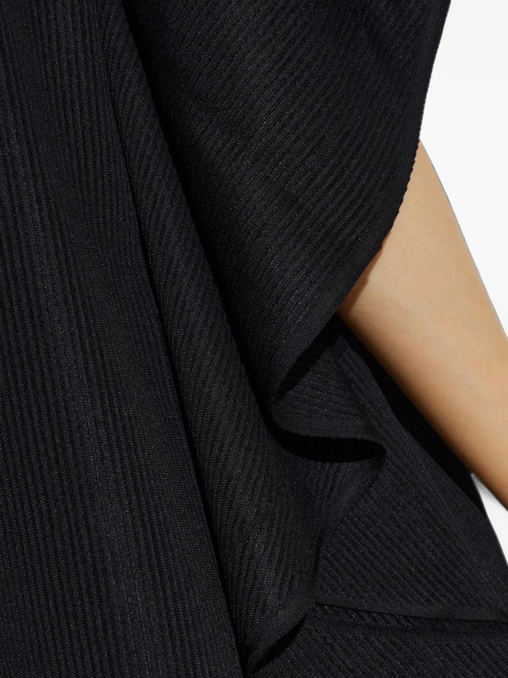 Pleats Please Issey Miyake A-Poc Slice geplooide top met ruches Zwart