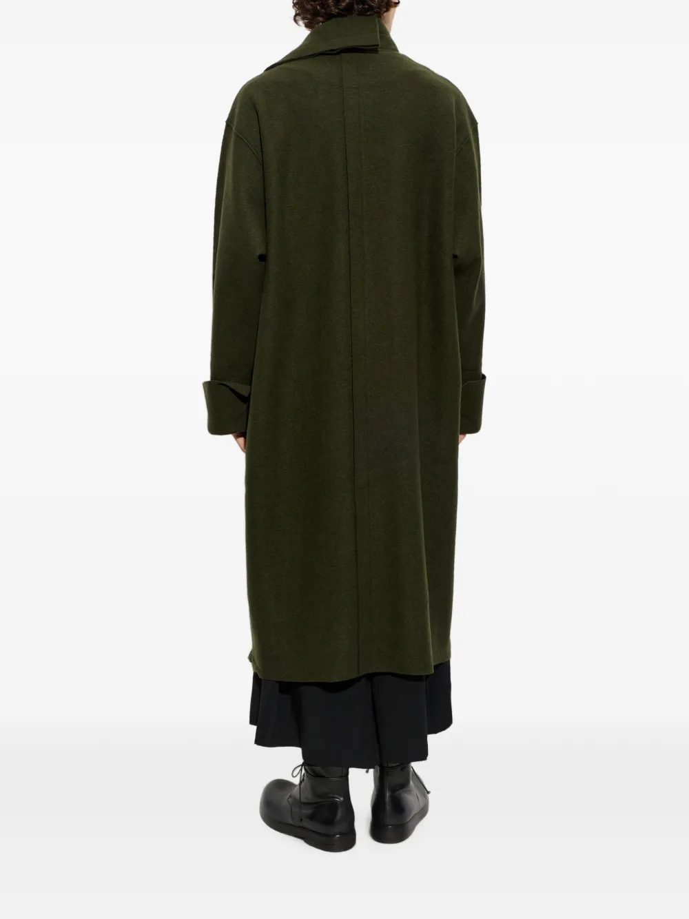 Yohji Yamamoto Jas met opstaande kraag Groen