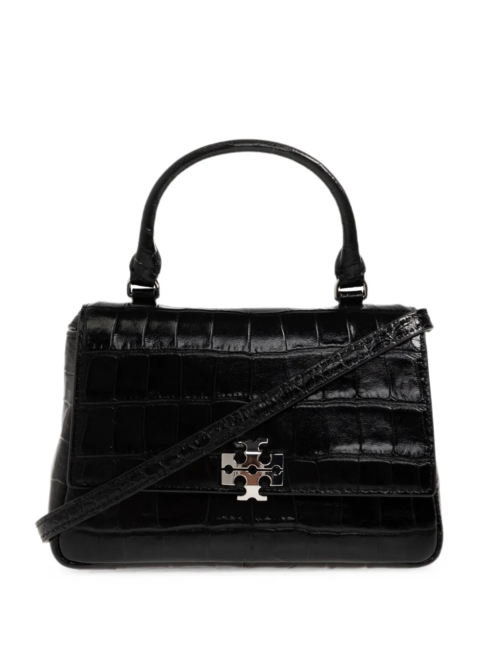 Tory Burch croc-effect Charlie tote bag - Nero