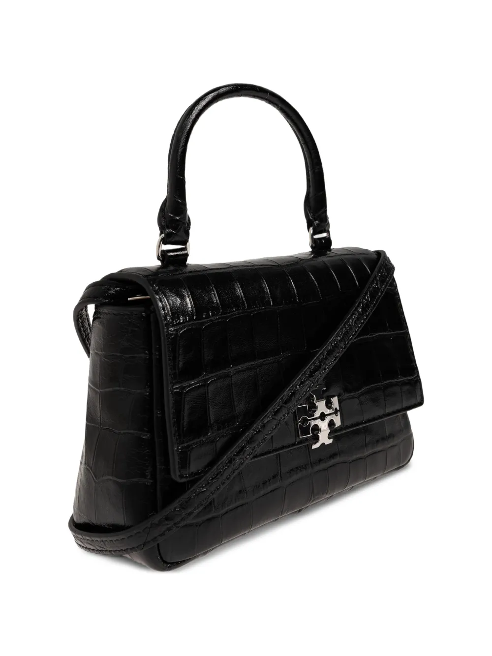 Tory Burch Charlie shopper met krokodillen-reliëf Zwart