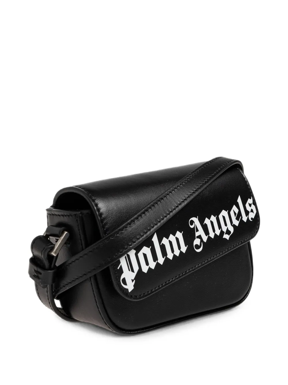 Palm Angels Crash leren mini-tas Zwart