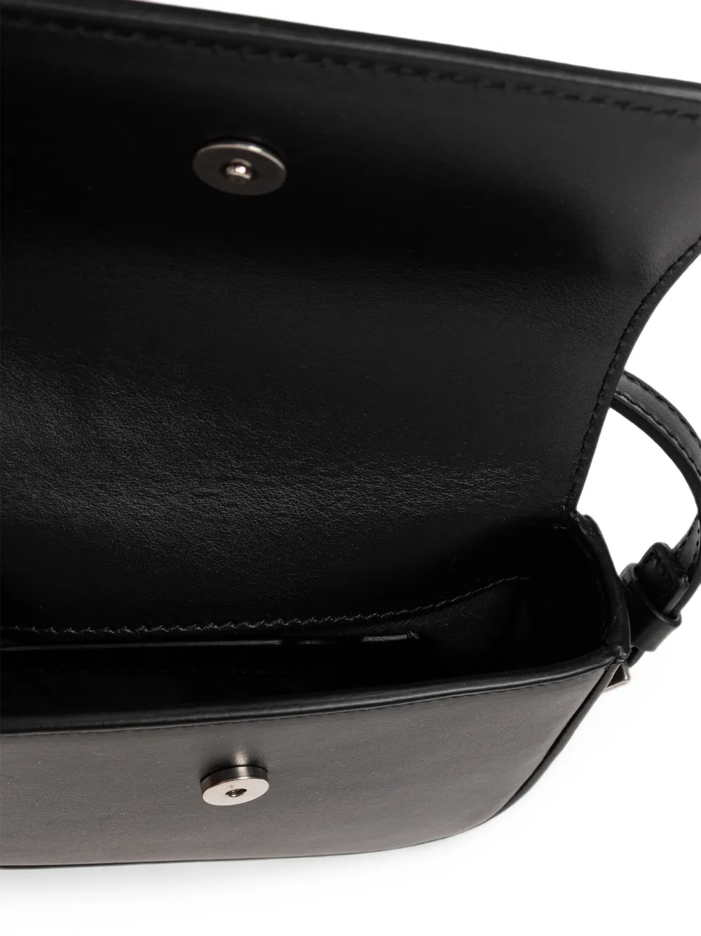 Palm Angels Crash leren mini-tas Zwart