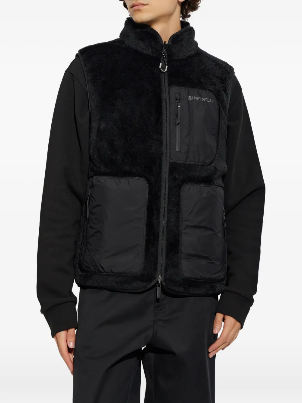 Moncler Fleece gilet Zwart