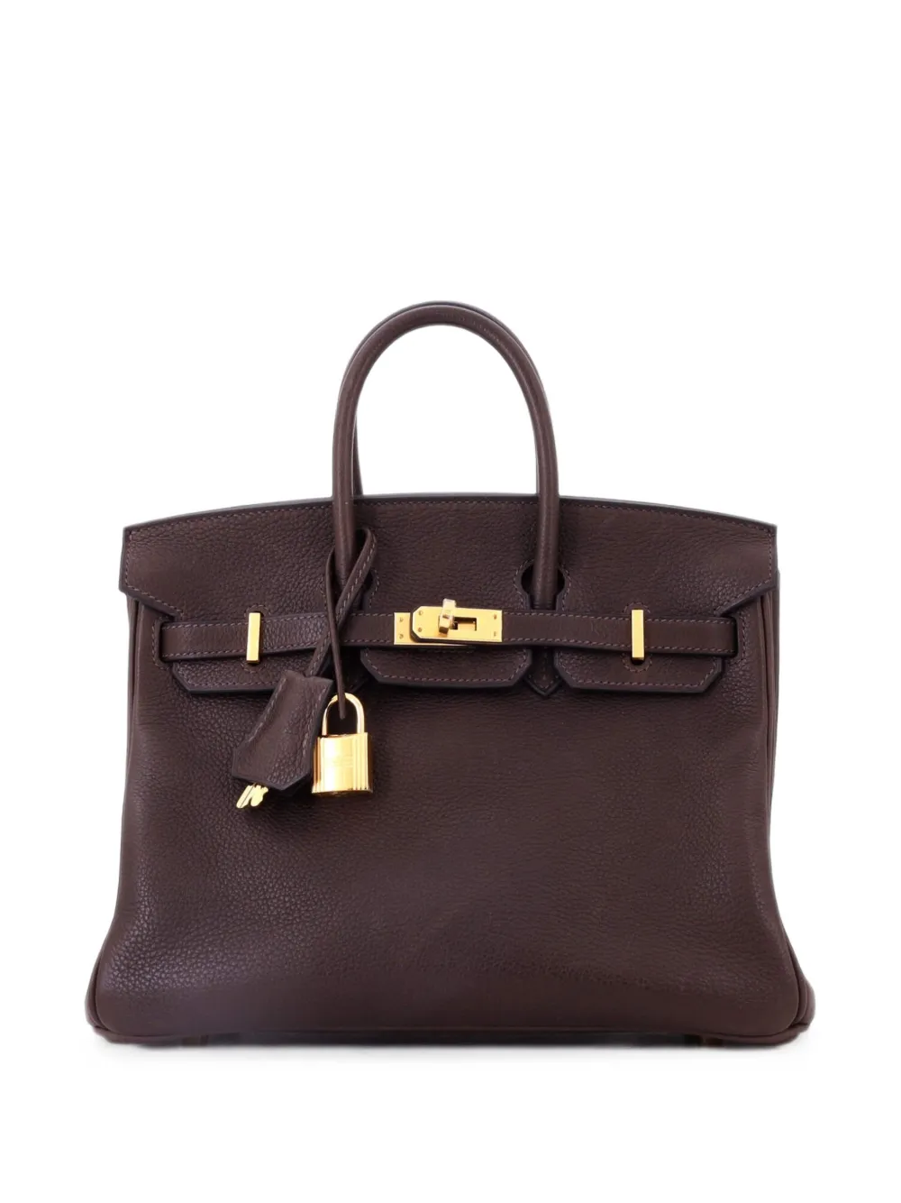 Hermès Pre-Owned Birkin Handbag Brown Barenia Faubourg with Gold Hardware 25 tote bag - Braun