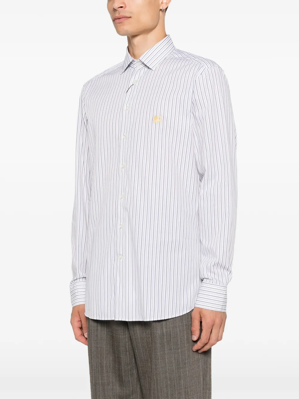 ETRO Overhemd met geborduurd logo Wit