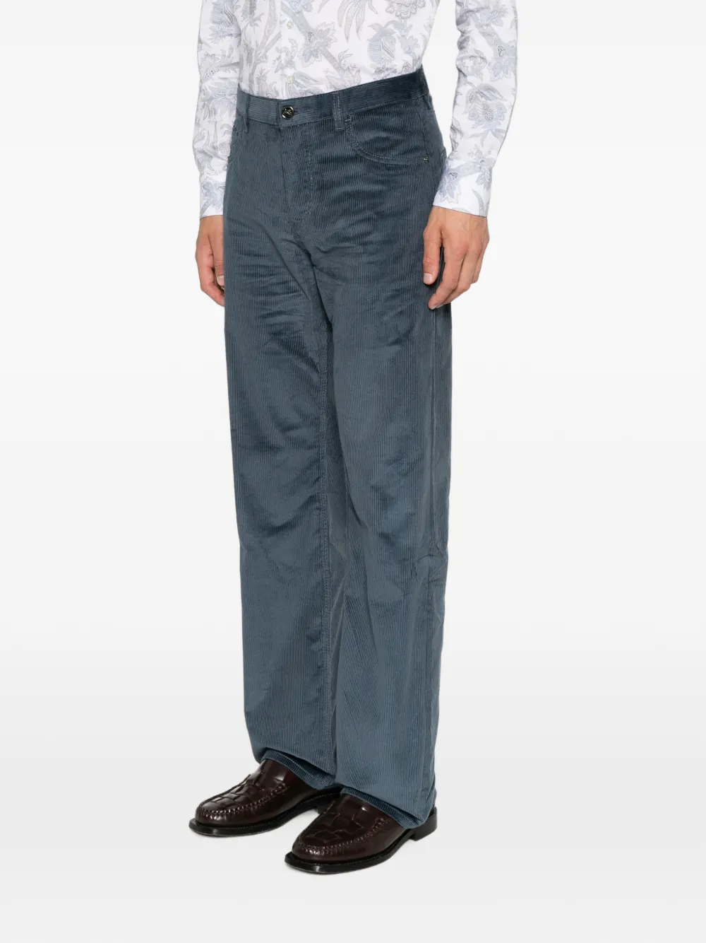 ETRO Ribfluwelen jeans Blauw