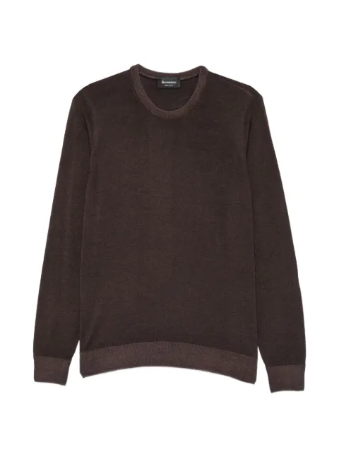 AROVESCIO ribbed-trim crew-neck sweater