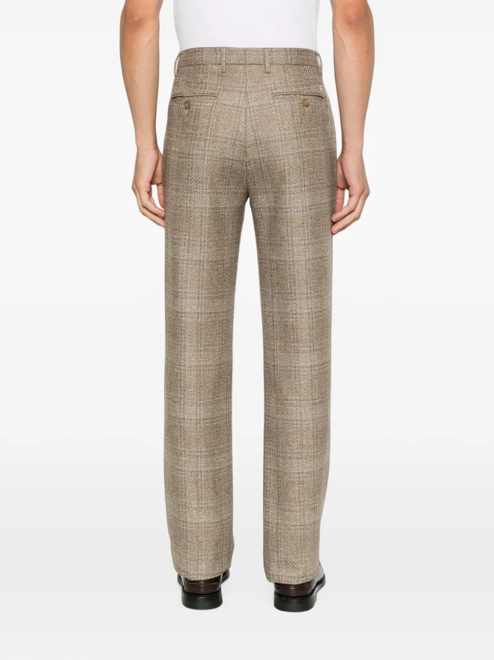 ETRO Geruite plooibroek Bruin