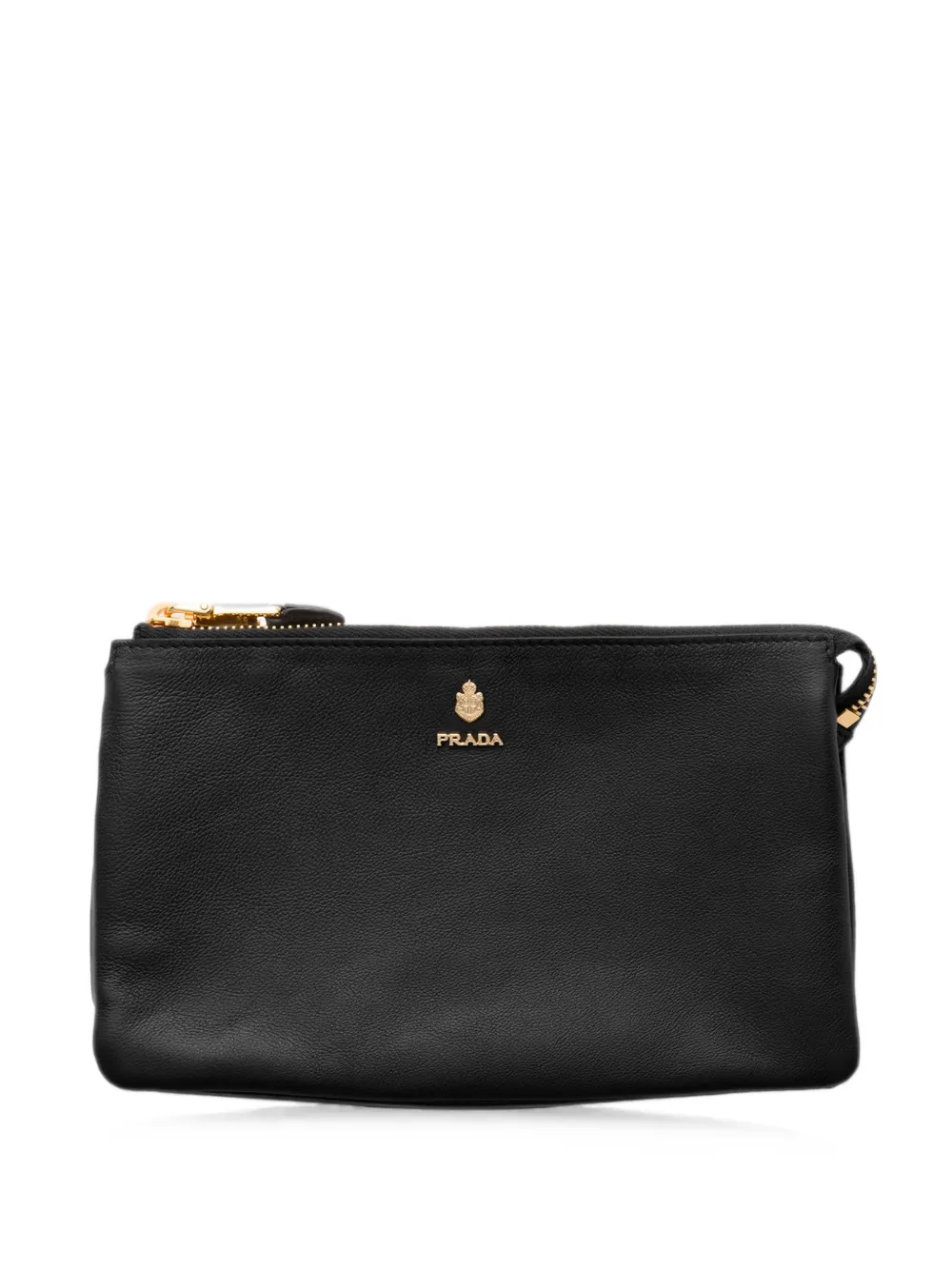 Prada leather zipper pouch - Nero