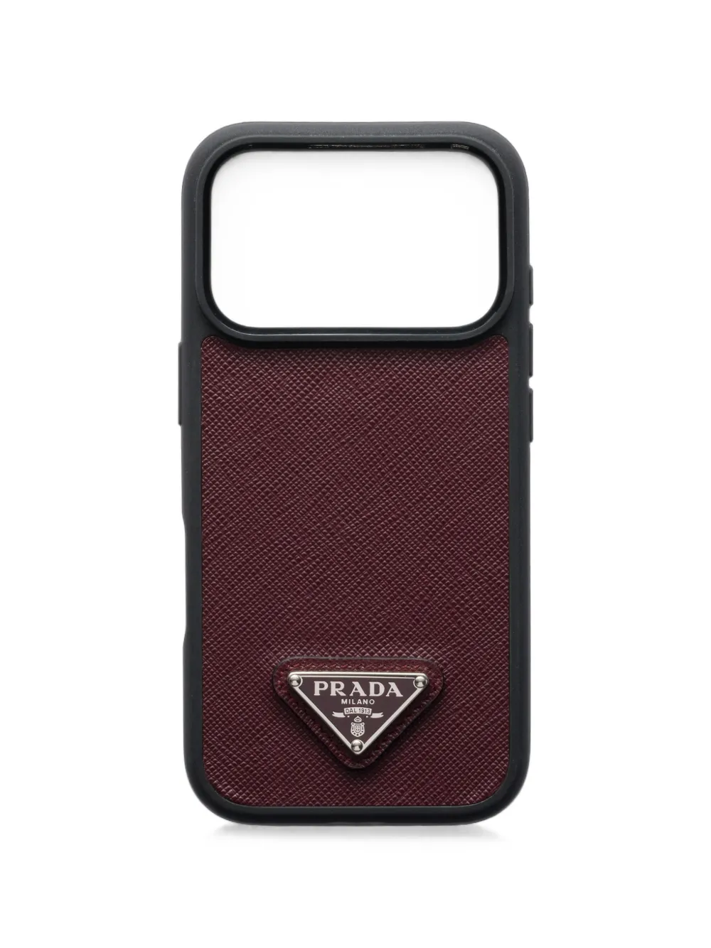 Prada Saffiano leather case for iPhone 17 Pro - Rosso