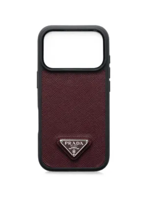 Prada iPhone 17 Pro Max レザースマホケース | レッド | FARFETCH JP