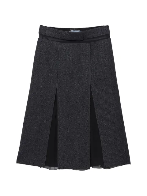 Prada double wool midi-skirt
