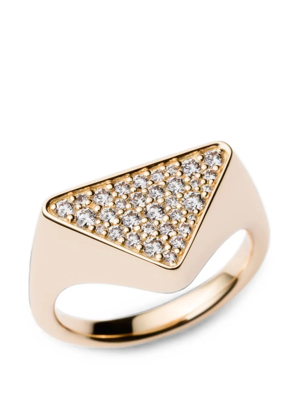 Prada Eternal Gold signet ring in yellow gold with diamonds - Oro