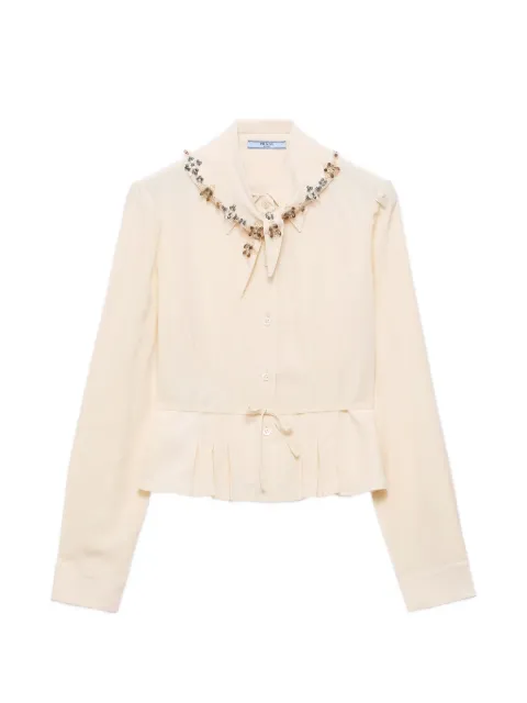 Prada silk marocain shirt