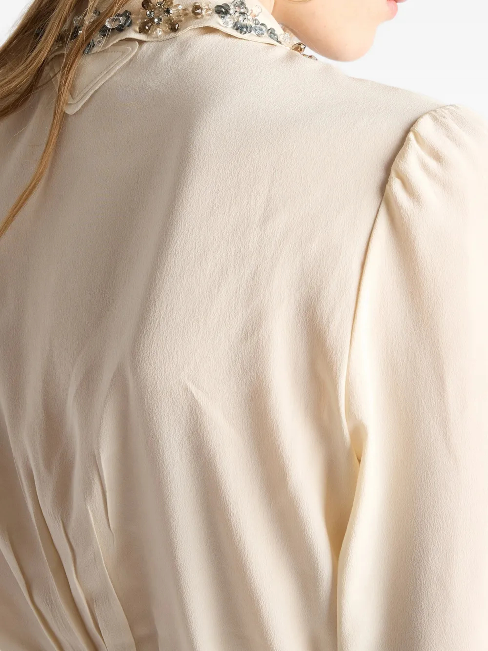 Prada Zijden blouse Beige