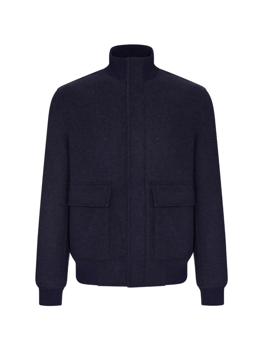 Brunello Cucinelli high-neck bomber jacket - Blu