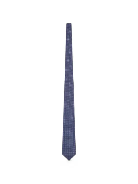 Kiton geometric-pattern silk tie
