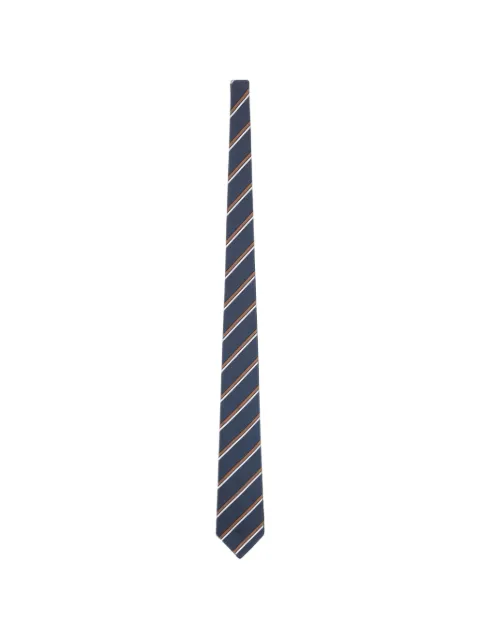 Kiton diagonal-stripe silk tie