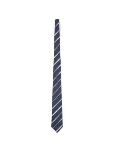 Kiton diagonal-stripe silk tie